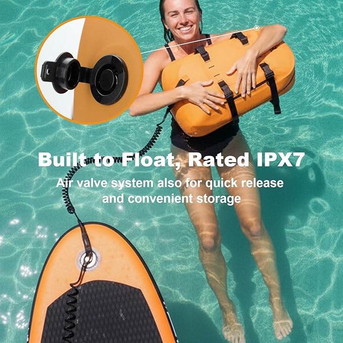 IPX7 Waterproof Backpack for Kayaking Paddle Boarding Boating Premium 30L Dry Bag with Resin Zipper Airtight Rugged Gear Protection Large Capacity for Men Water Sports Surfing Orange