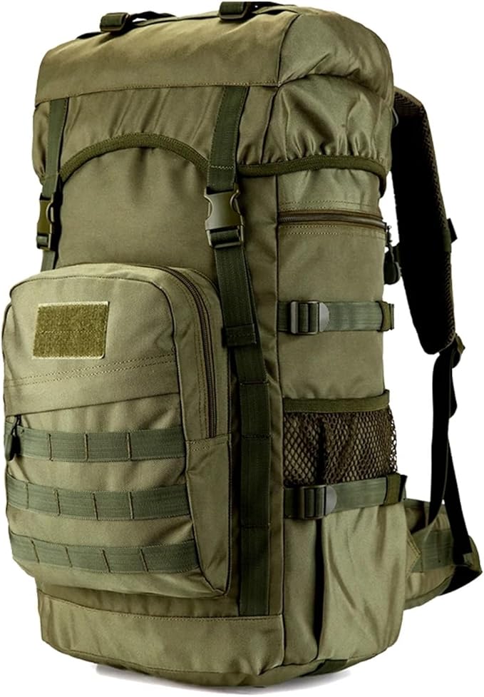 Genérico Compatible For Tactical Men's Backpack GearWaterproof Trekking Hunting Bag Outdoor Bags 50L(Black cp)