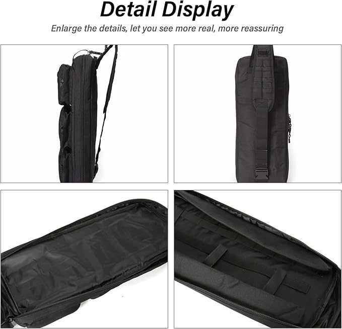 Rifle Backpack Foldable Rifle Bag Portable Zipper Sling Bag for Men Lightweight Nylon Backpack with Adjustable Strap Army for Outdoor Hunting