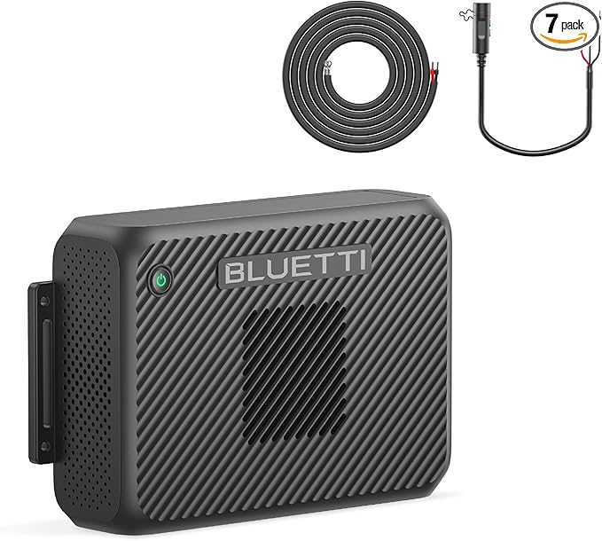 BLUETTI Charger 2 1200W Alternator &amp DC-DC Charger Dual Input (Car + Solar) 13× Faster Car Charging for Portable Power Stations Emergency Jumpstarter for Road Trips &amp RVs