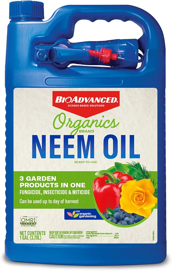 BioAdvanced Organics Brand Neem Oil Ready-to-Use 1 Gal Neem Oil for Plants