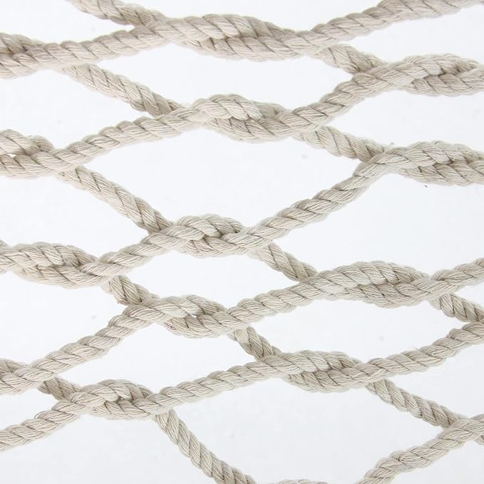 Northlight 78 White Lattice Macrame Netted Hammock with Bars