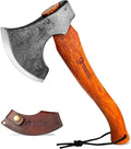 NEDFOSS Mammoth Camping Hatchet Axe 15 Camping Axe with 1065 High Carbon Steel &amp Wooden Handle Multi-Purpose Hatchet Axe for Camping Bushcraft and Survival Gift for Men