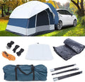 Universal Mount Car Camping Tent with Zippered Entry Windows Storage Bag 3 Fixing Straps &amp Practical Mat - Overlanding Shelter - UV Protection Rainproof