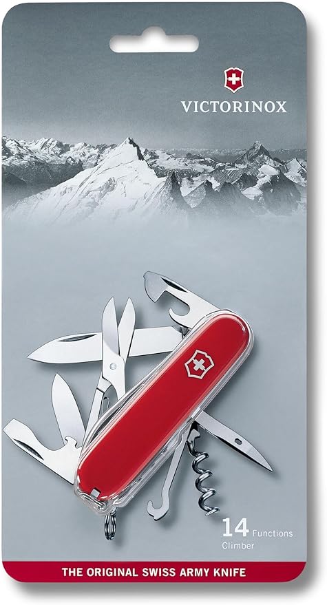 Climber Swiss Army Knife Red Blister Pack