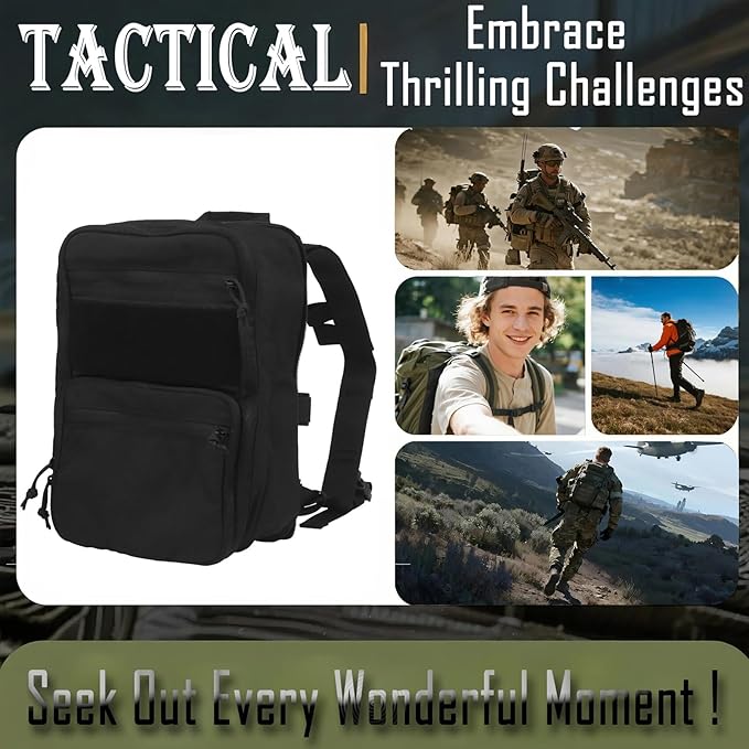 Tactical Utility Backpack 1000D Nylon Portable Double-Shoulder Style MOLLE-Equipped for Camping Picnic and Outdoor Use