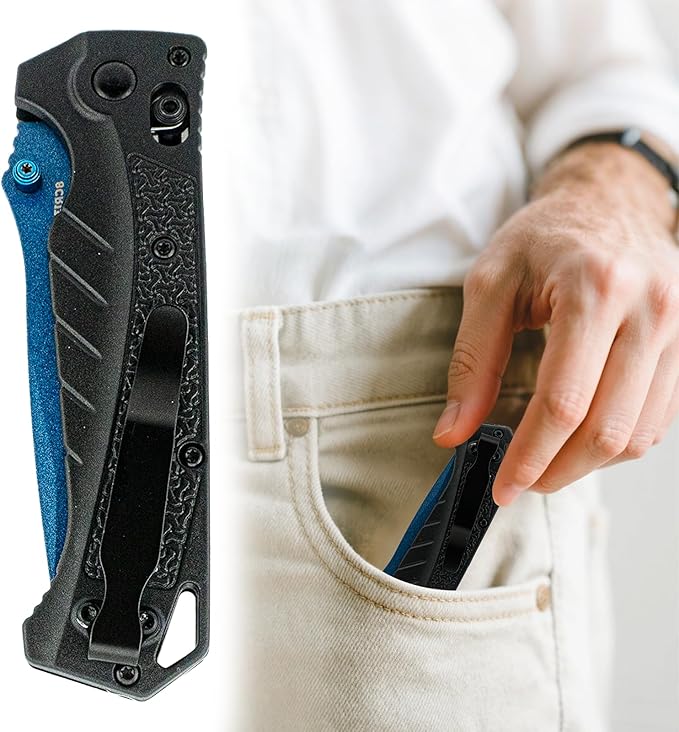 Pocket Knife 8CR13 Steel Folding Knife Reversible Deep Carry Clip for EDC Outdoor Camping Hiking