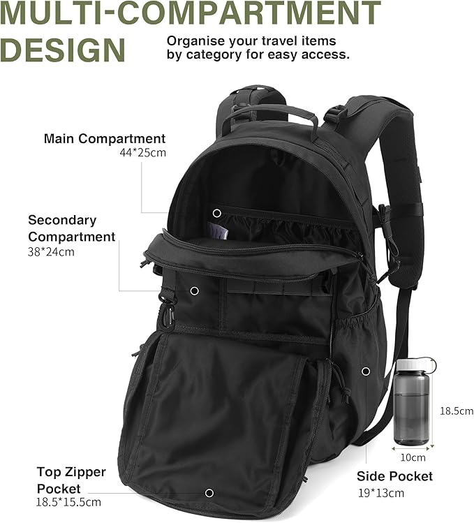 Mardingtop Small Military Tactical Backpack for Men 20L Molle Rucksack EDC Daypack for HikingTravelCamping Hunting