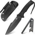 LOTHAR KA52 Fixed Blade Knife Sharp D2 Steel Blade Survival Knives with Kydex Sheath Hunting Knives with G10 Handle Camping Bushcraft Knife for Outdoor Camping Gifts For Men