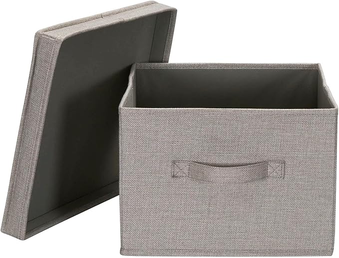 Household Essentials Large Fabric Storage Bins 2 Pack Gray