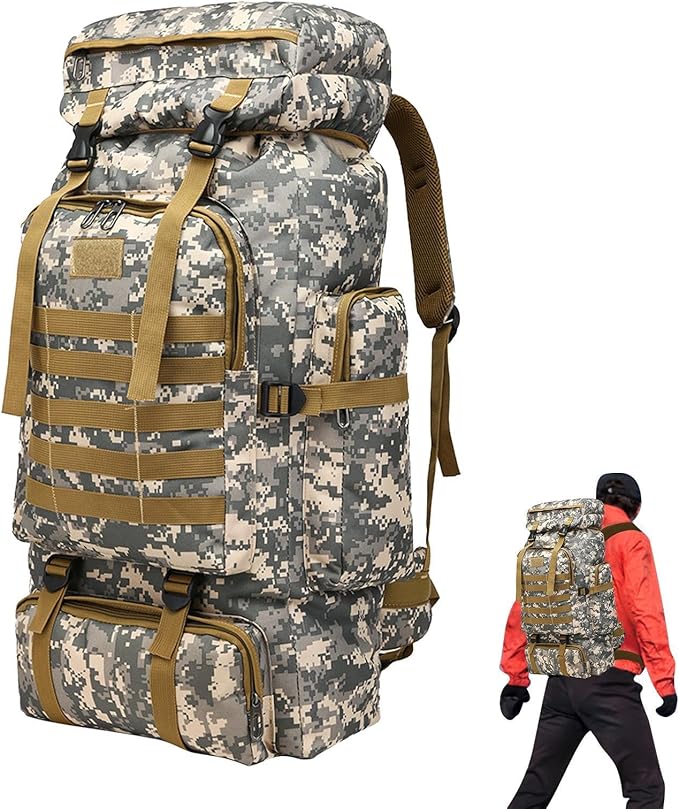 Assault Pack Rucksack – Heavy Duty Bag 600D Oxford Fabric Abrasion Tear Resistant Construction Spacious Organized Storage | Perfect for Outdoor Adventure Travel Mountaineering Field Survival