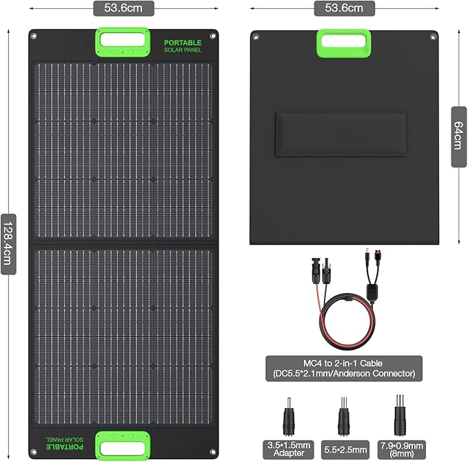 Solar Generator 2400W Portable Power Station with 2x100W Solar Panel (Ship Separately)1843Wh LiFePO4 Battery Backup4 AC Outlets Up to 2400W for OutdoorOff-Grid LivingRV TripHome Emergency
