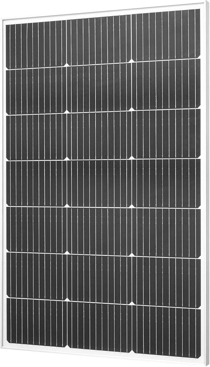 VEVOR 100W Monocrystalline Solar Panel 23% High-Efficiency Mono PV Module with Stable MC4 Output &amp Aluminum Frame IP65 Waterproof Solar Panel for Car Boat RV Flat Rooftop Off-Grid Applications