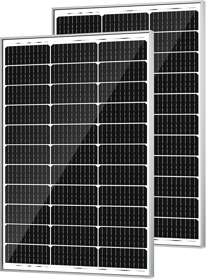 SOLPERK 200 Watt Solar Panels 2PCS 12V 100 Watt Solar Panel High-Efficiency 200W Solar Panel for Home RV Camping Marine Rooftop Off-Grid Applications