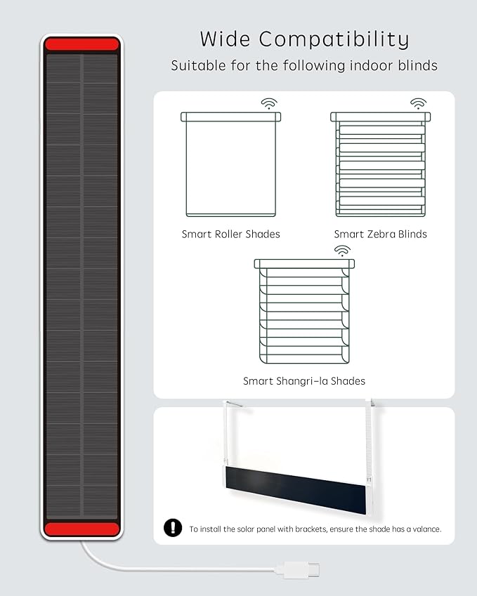 Yoolax Motorized Roller Blinds Accessories (Solar Panel)