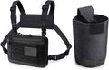 WYNEX Tactical Chest Rig Bag of Laser Cut Design with Tactical Dump Pouch Molle Chest Pouch Utility Recon Kit Bag Tactical Chest Pack Bag Tactical Mag Recovery Dump Pouch with Cord-Adjustable Collar