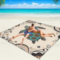 Beach Blanket Waterproof Sandproof Beach Mat 79 X 83/10'x9'for 2-8 Adults Quick Drying Outdoor Picnic Mat Beach Accessories for Travel Camping Hiking