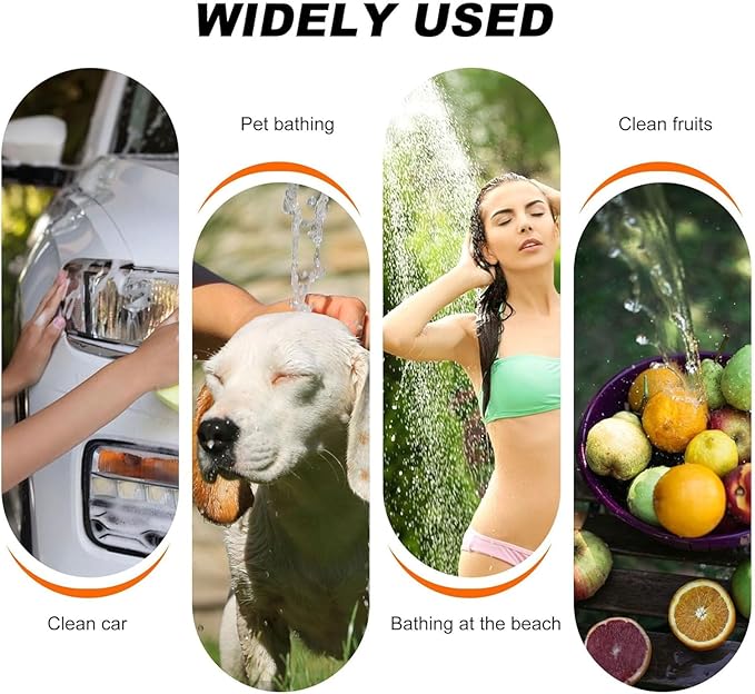 Luocute Portable Camping Shower Rechargeable Shower Pump with 7800mAh Battery and Leak Proof Design for Outdoor Hiking Beach Travel and Bathroom Use