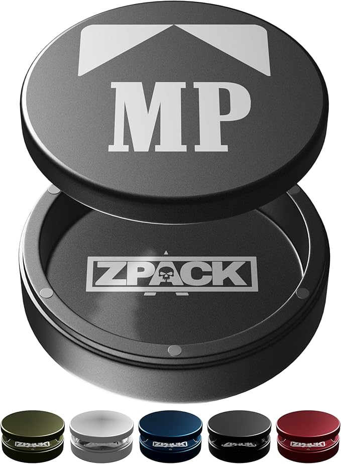 ZPACK Custom Zyn Metal Can Magnetic Gadgets For Men Custom Zyn Can Laser Engraved EDC Tin with Magnetic Closure Personalized Slim Metal Pouch Can Gift For Him - Customizable (Initials)