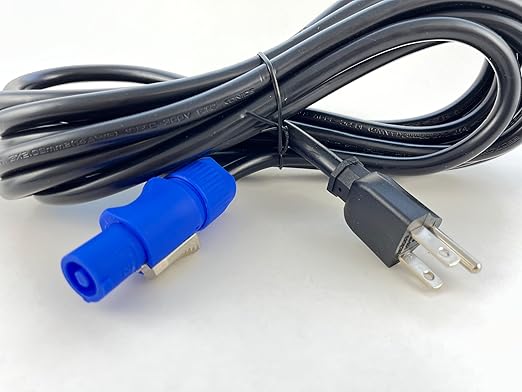 OMNIHIL [UL] 15 Foot Long Professional Grade Compatible Edison (Male) to Power Cable Connector 14 AWG Compatible with Chauvet DJ Intimidator Spot 360X IP Moving-Head Spot