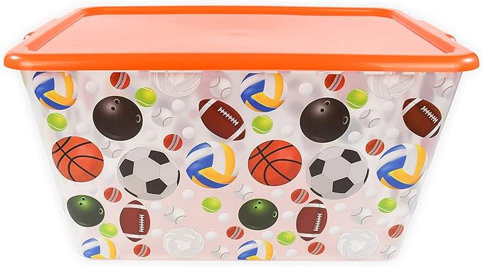 58 QT Stackable Plastic Storage Bins with Lids 4-Pack Large Clear Storage Bins for Organizing Garage Closet Durable Nestable Containers Made in USA