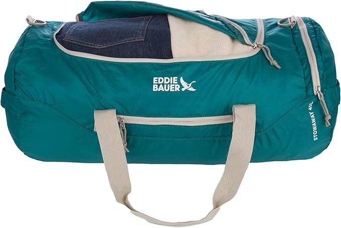 Eddie Bauer Stowaway Packable Duffel Bag | Travel | Foldable | Lightweight | Durable | Ripstop Polyester