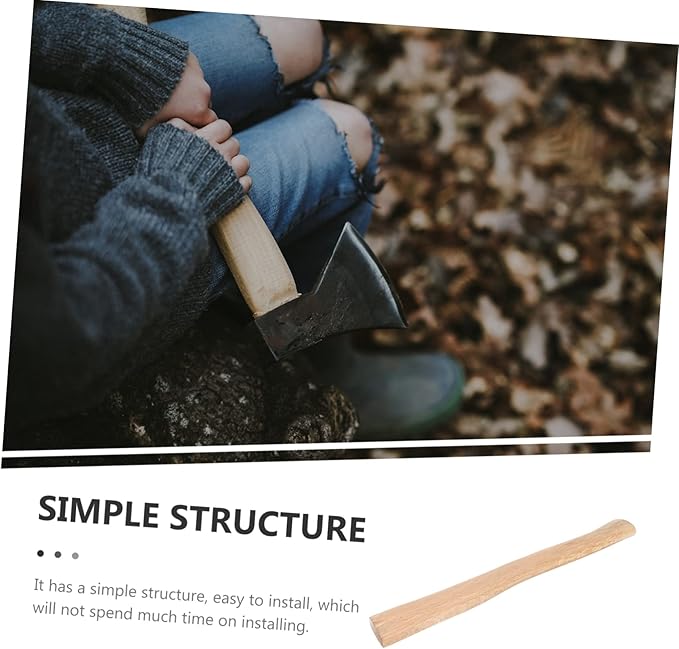 Wooden Replacement Handle for Hatchet Grip Accessory for Outdoor Axe Use Comfortable to Use for Firewood Cutting and Camping