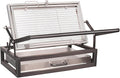 Tabletop Rotisserie Grill - Compact 360° Rotating Charcoal BBQ for Balcony &amp Camping Detachable Ash Pan (KA-6166T)