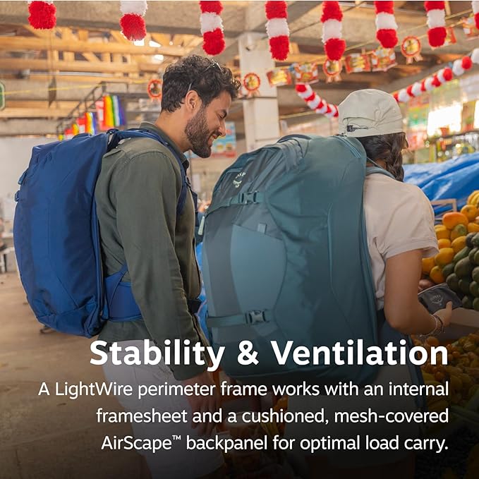 Osprey Fairview 40L Women's Travel Backpack - Carry On Bag with Laptop Sleeve and Toiletry Pocket Black
