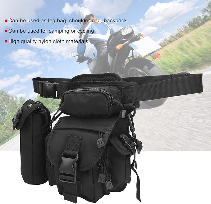 Drop Leg Bag Large Capacity Shoulder Bag Thigh Bag Pouch for Cycling Outdoor Camping Fashionable and sturdy Nylon Cloth Material Multi Functional Design