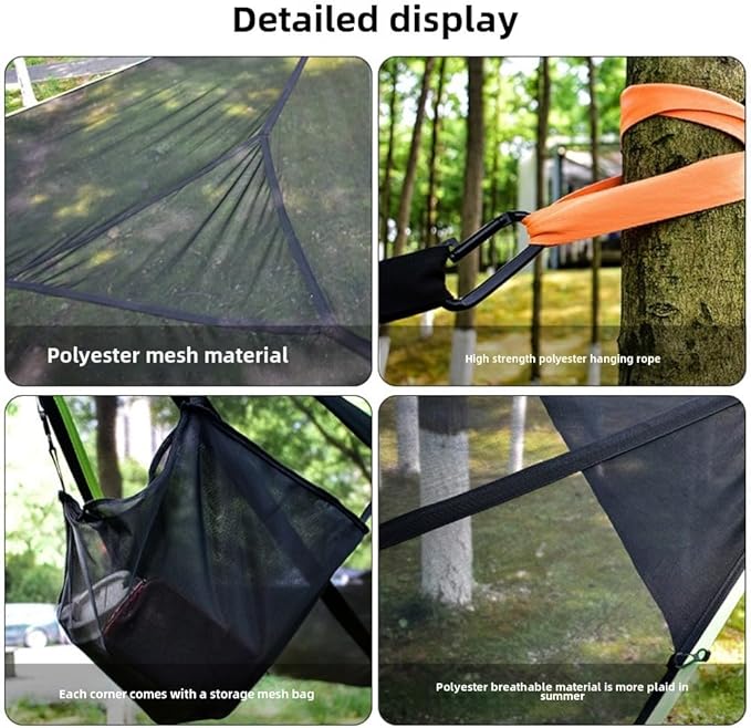 Air Triangle Camping Hammock Multi-Person Portable Hammock for Adults and Children Family Triangle Hammock 1-3 Adults and Children Maximum Weight Capacity 440 lbs