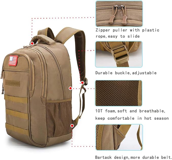4land Camo Backpack for BoysArmy Boys Backpacks for Elementary Middle School MilitaryCamouflage Bookbag 40L