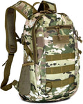 Compatible For Outdoor sports travel backpack camping fishing and hunting men's 15L waterproof tactical(CP)
