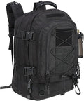 APLUSH Large Tactical Backpack for MenOutdoor Waterproof Rucksack for Travel WorkCampingHuntingHikingSportsBlack aOne Size