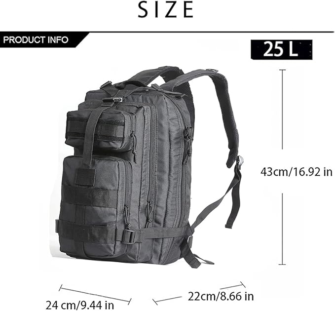 30L Waterproof Military Tactical Backpack Assault Bag Hiking Backpack MOLLE Outdoors Camping Trekking Rucksack - Green