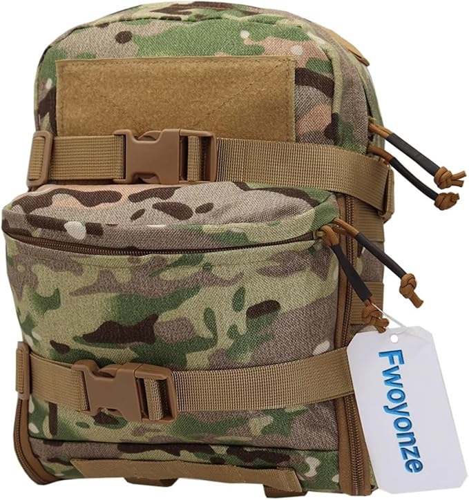 Tactical Mini Hydration Bag Water Backpack Assault Pack Outdoor Bladder Carrier Molle Pouch for Hunting Airsoft Vest