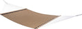 Vivere Quick-Drying Phifertex Fade Resistant Double Poolside Hammock with Spreader Bars (Taupe)