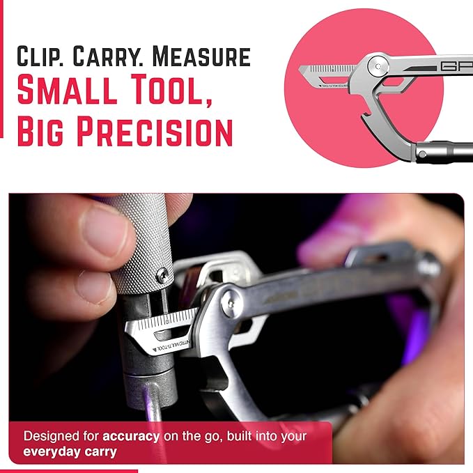 GPCA Carabiner Multitool - Carabiner Heavy Duty Key Clip for Keys Bottle Opener Screwdriver Box Cutter Ruler Keychain Clip Keychain Organizer EDC Gear for Camping &amp Hiking - Gifts for Men