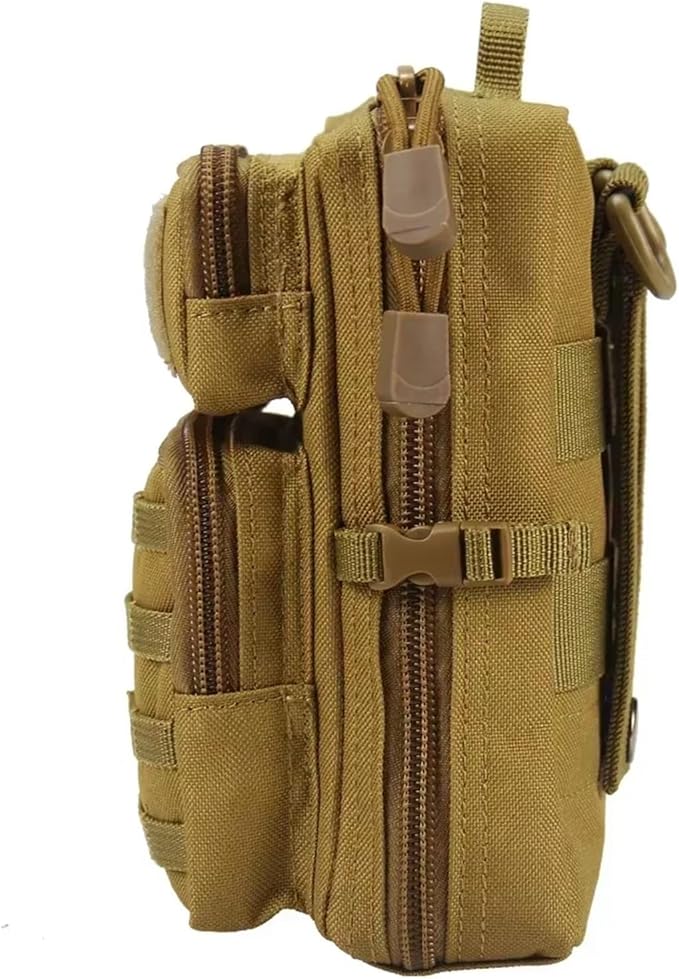 MOLLE Utility Pouch Everyday Carry Tool &amp Phone Waist Pack with Hook Loop Panel Compact Outdoor Medical Organizer