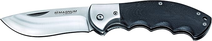 Boker Magnum 01RY526 NW Skinner Folder Folding Knife with 3 3/8 Steel Blade Satin