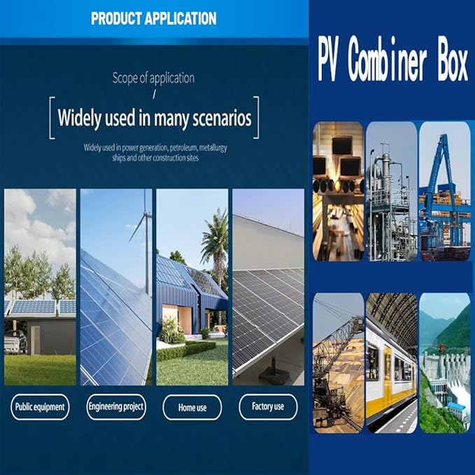 4 String PV Combiner Box with 15A Fuses Surge Protector &amp 63A Breaker IP65 Waterproof for On/Off Grid Solar System Home RV Marine