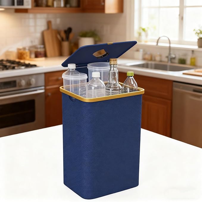 hejhncii Pack of 1 Large Capacity University Cloth Storage Container 100L Collapsing for Easy Bending Home Garage Otherwise Office Storage Handsfree Lid