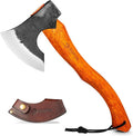 NEDFOSS Mammoth Camping Hatchet Axe 15.5 Hand Forged Splitting Axe Outdoor Wood Splitting Chopping Tool High Carbon Steel &amp Wooden Handle Bushcraft Survival Axe with Leather Sheath for Men Wome