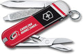Victorinox Classic SD Swiss Army Knife – Compact 7 Function Swiss Made Pocket Knife with Small Blade Screwdriver and Key Ring – Carolina Hurricanes