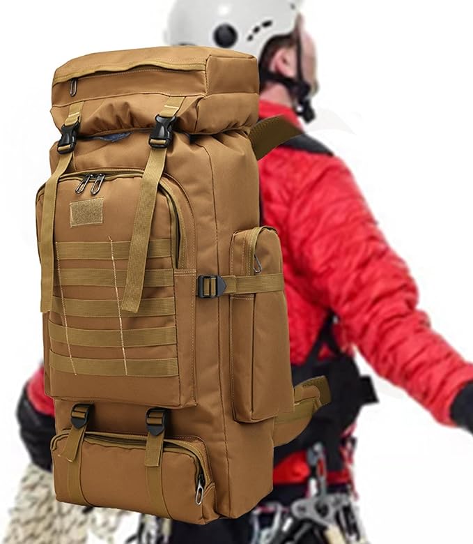Assault Pack Rucksack – Heavy Duty Bag 600D Oxford Fabric Abrasion Tear Resistant Construction Spacious Organized Storage | Perfect for Outdoor Adventure Travel Mountaineering Field Survival