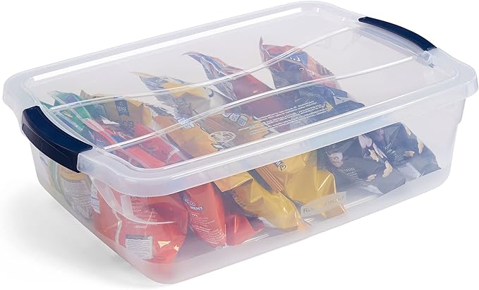 Rubbermaid Latching Plastic Storage Tote 12 Pack