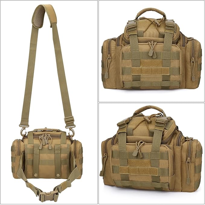 G4Free Sport Outdoor Waist Pack Tactical Sling Bag Hiking Fanny Pack Fishing Tackles(Tan)