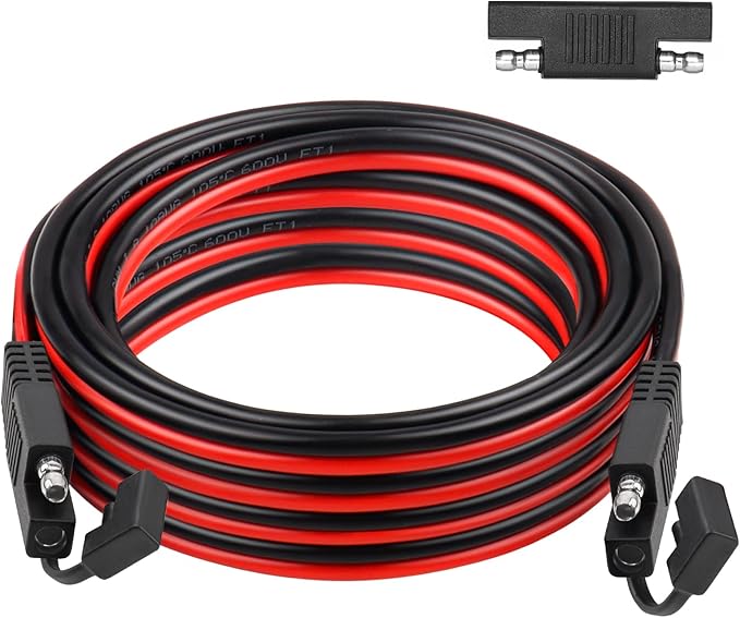 SAE Extension Cable 10AWG 30FT Quick Disconnect Tinned Copper Wire with SAE Connector Wire for Solar Panel Battery Tender Motorcycle Automotive RV Cars Tractor 10 Gauge