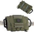 Tactical First Aid Pouch Kit: 0.177kg Ultra-Light Modular Belt/MOLLE/Pack Mount Reinforced Tactical Medic Roll