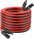 10 AWG Solar Extension Cable 30FT Flexible Solar Panel Wire with Male to Female Connector Parallel Tinned Copper Wire for Solar Panel Automotive RV Boat Outdoors